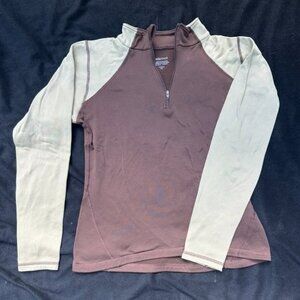 Marmot base layer - brown and tan Small